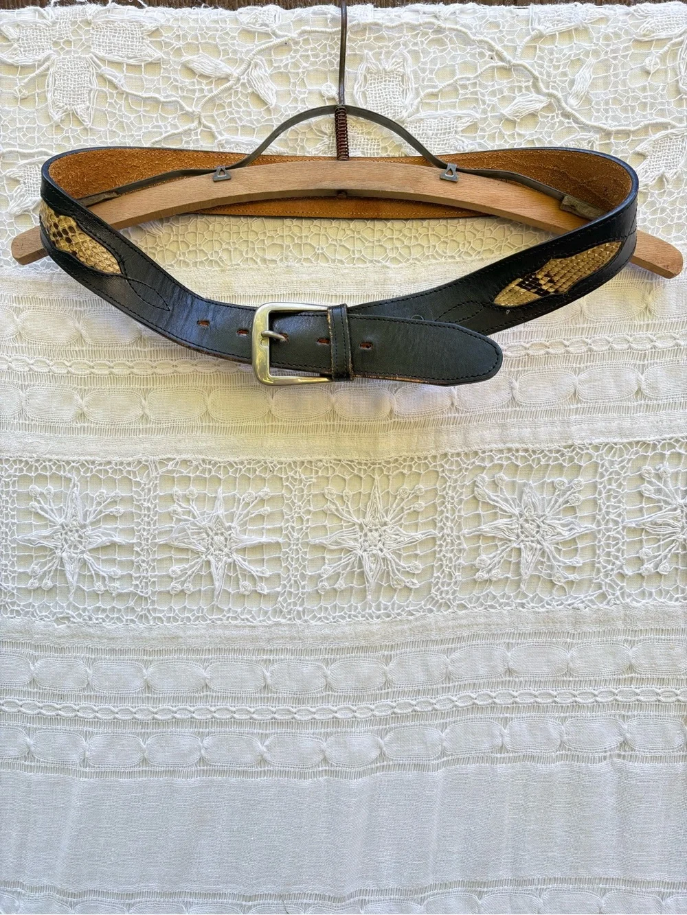Vintage Leather python Belt